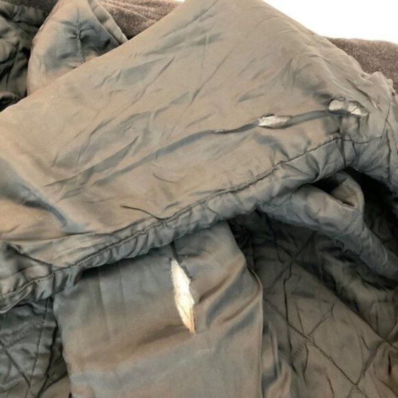 J.Crew Double Breasted Wool Jacket Gray Vintage Size Medium Lined - Picture 14 of 14